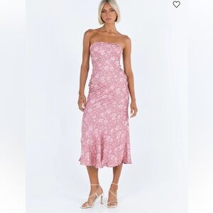 NWT Princess Polly Salvin Strapless Maxi Dress Pink 6